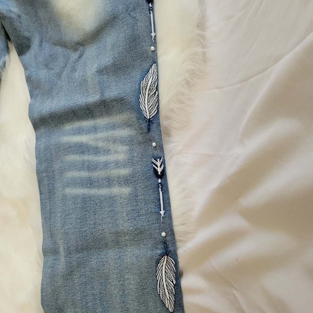 Elegant Light Blue Straight Jeans - Picture 9 of 13